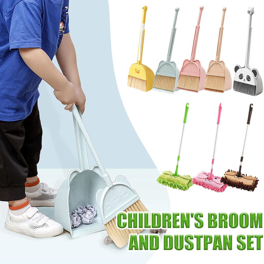 Kids Outdoor Broom - 子供用おままごとおもちゃ ミニほうきとちりとり 面白いお掃除おもちゃ 子供用お掃除おもちゃセット