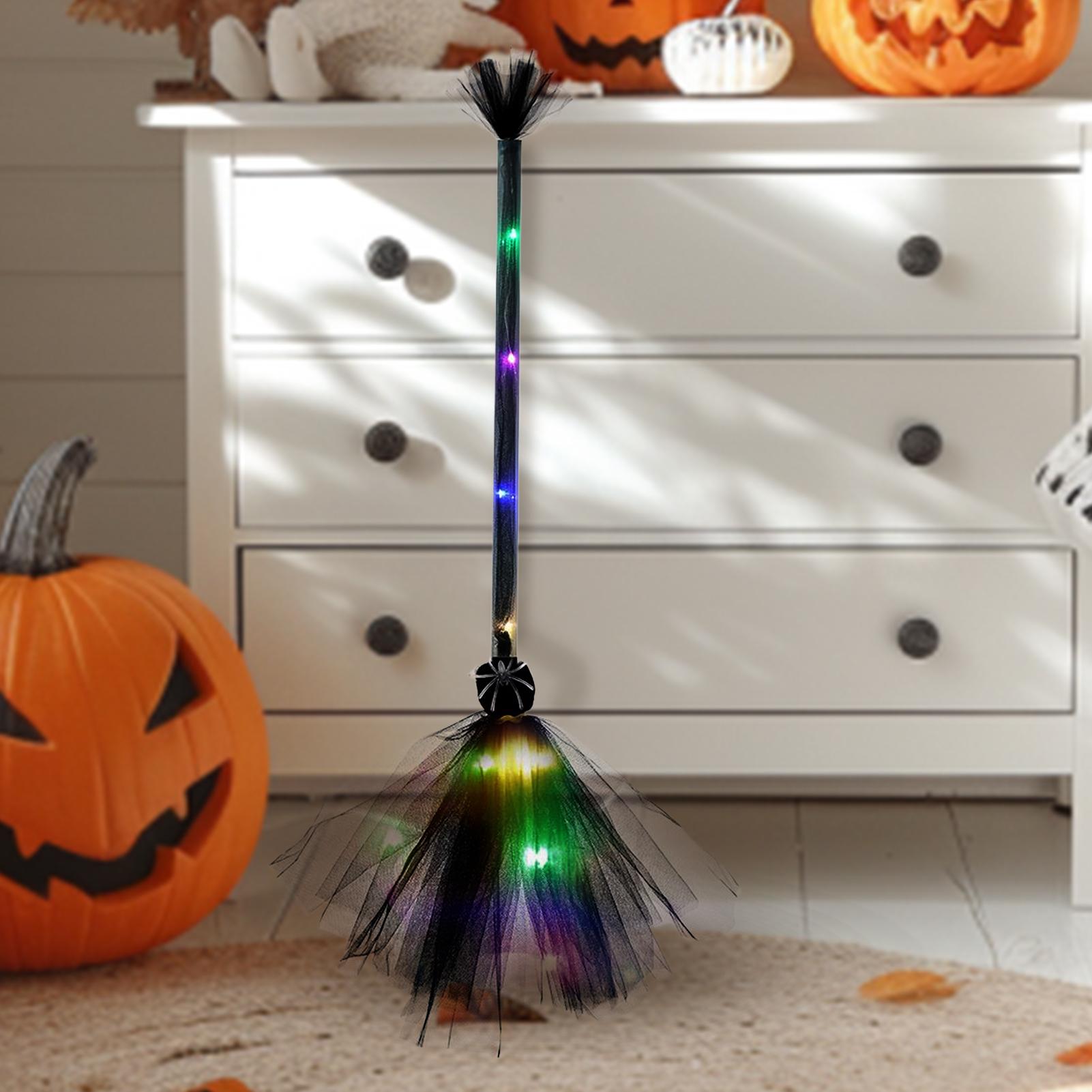 Kids Outdoor Broom - 魔女のほうき メッシュ バッテリー式 軽量 パーティーデコレーション ハロウィンパーティー