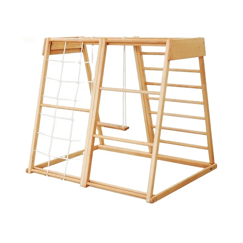 子供用屋外ロープはしご 木製おもちゃ 室内木製クライミングフ - Kids Outdoor Climbing Frame のレビューと価格