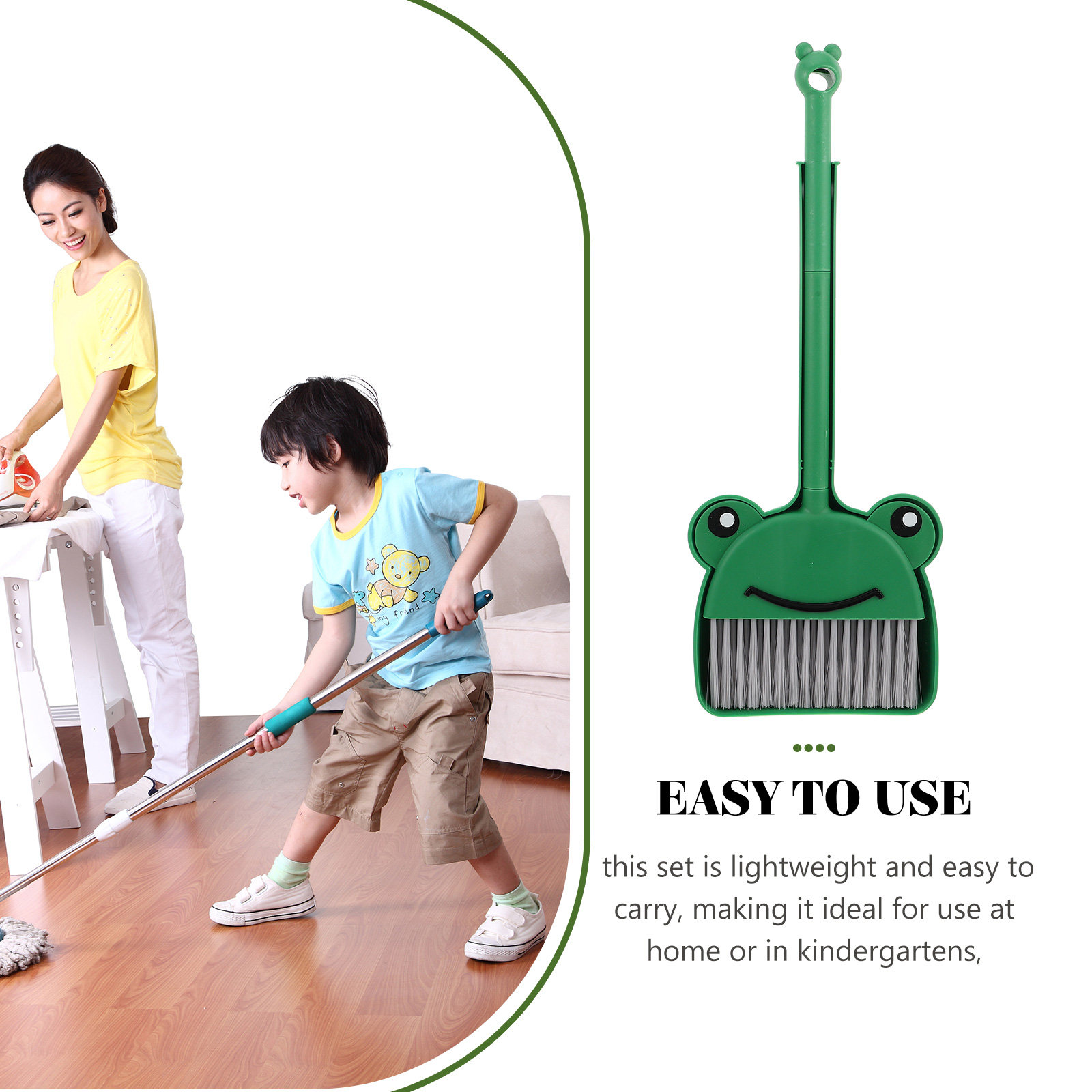 1セットの子供用ほうきとちりとりセット。かわいいデザインで、 - Kids Outdoor Broom のレビューと価格