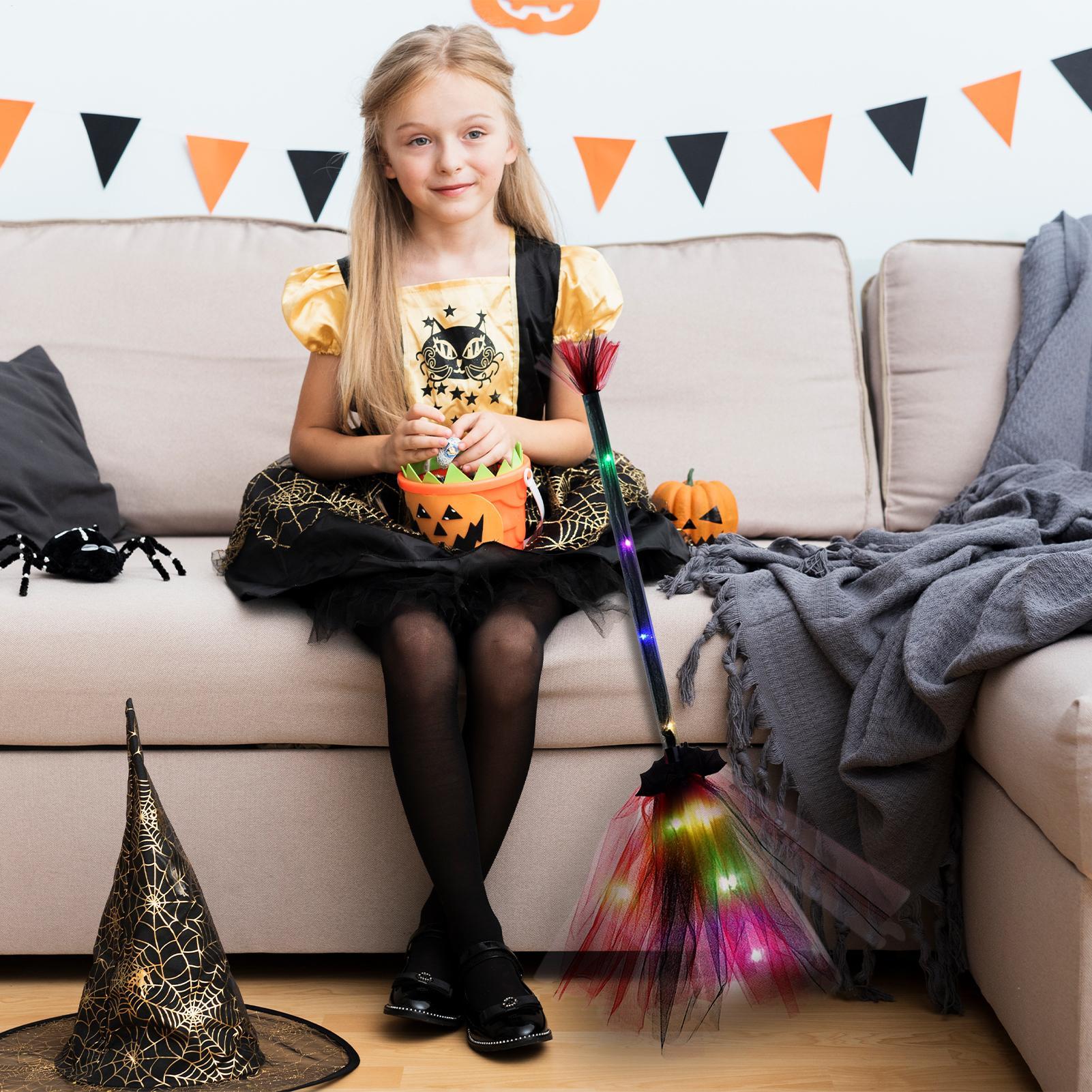 魔女のほうき 電池式 面白い装飾用コスチュームアクセサリー  - Kids Outdoor Broom のレビューと価格