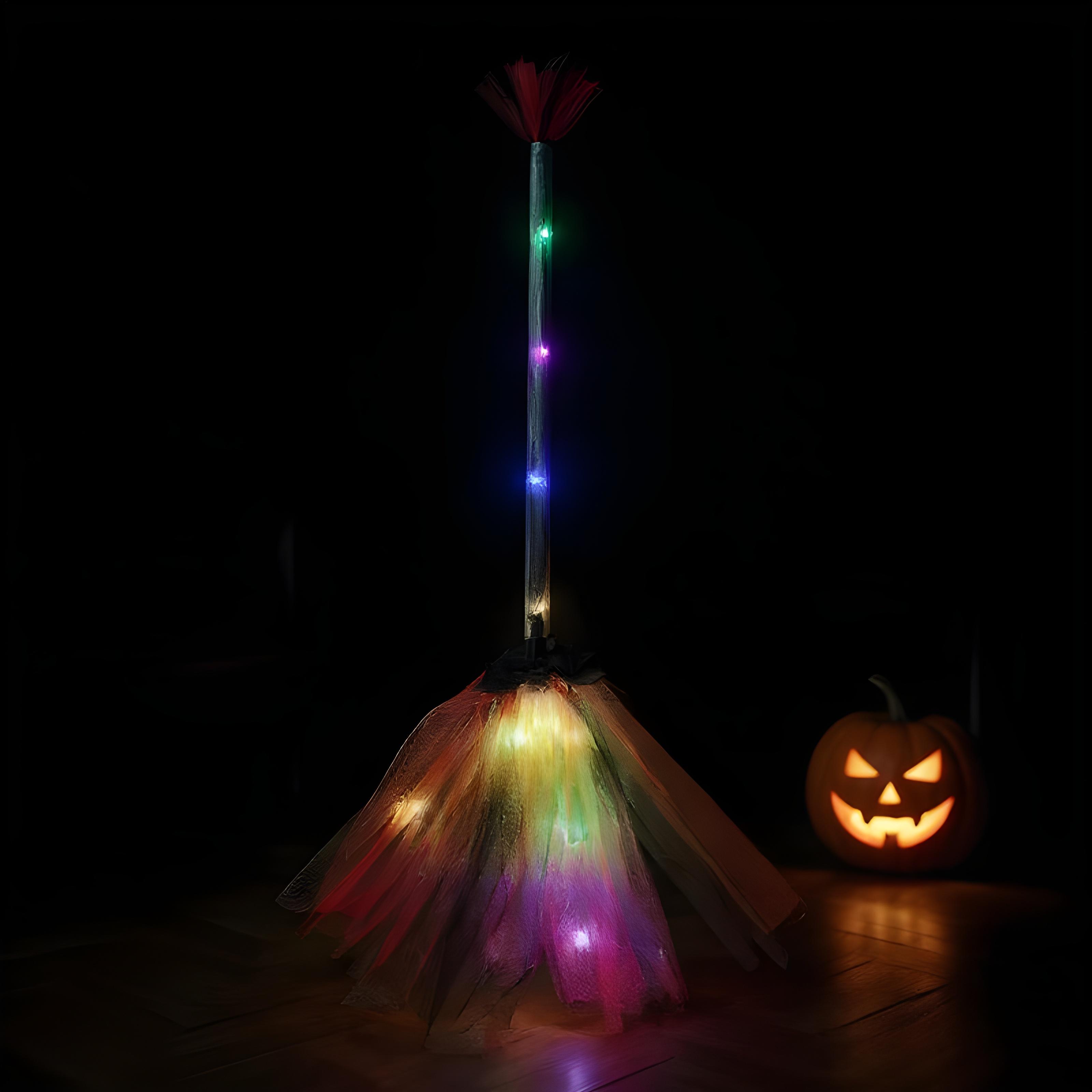 魔女のほうき 電池式 面白い装飾用コスチュームアクセサリー  - Kids Outdoor Broom のレビューと価格