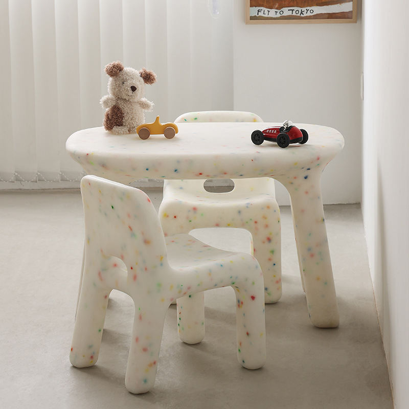 子供用学習机と椅子セット、背もたれ付き、かわいいロースツール - Kids Outdoor Furniture Set のレビューと価格