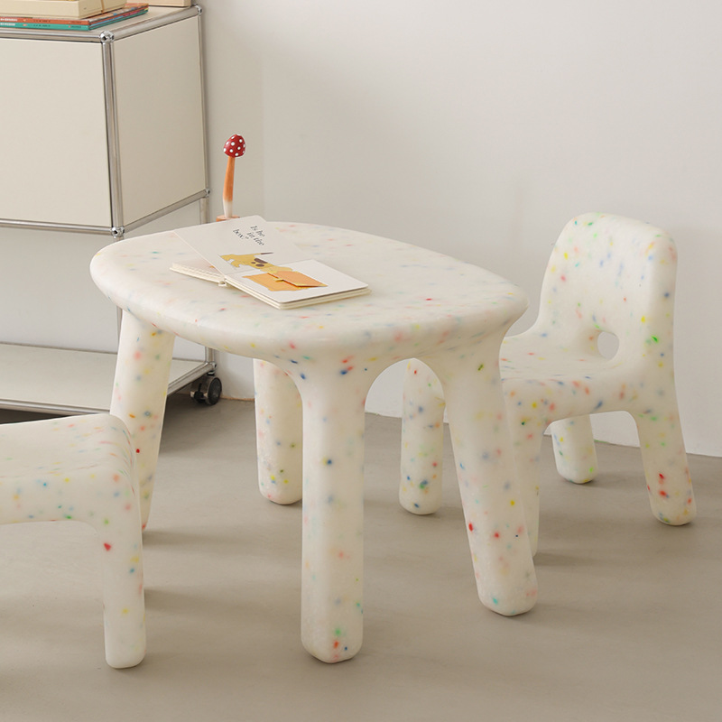 子供用学習机と椅子セット、背もたれ付き、かわいいロースツール - Kids Outdoor Furniture Set のレビューと価格