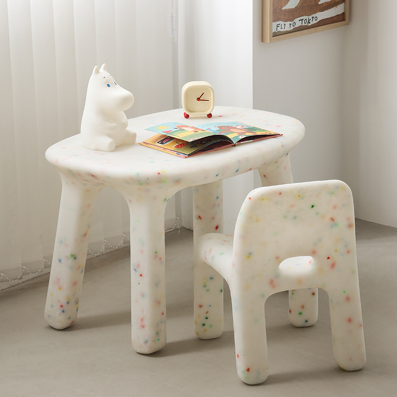 子供用学習机と椅子セット、背もたれ付き、かわいいロースツール - Kids Outdoor Furniture Set のレビューと価格