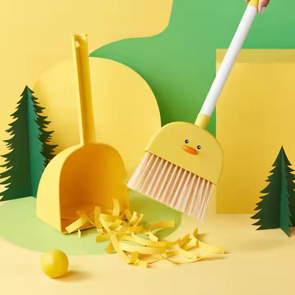 ミニ子供用ほうきとちりとりセット漫画風フレキシブル毛先キッズ - Kids Outdoor Broom のレビューと価格