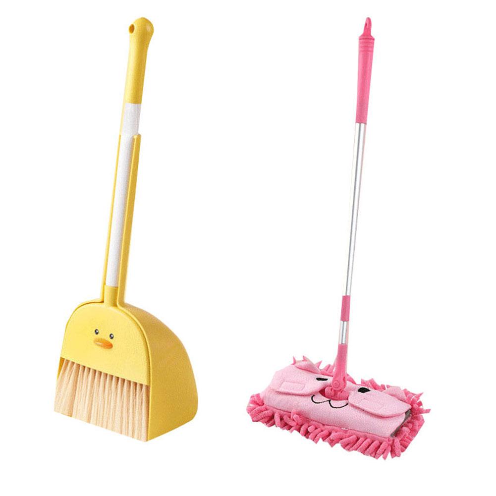 ミニ子供用ほうきとちりとりセット漫画風フレキシブル毛先キッズ - Kids Outdoor Broom のレビューと価格