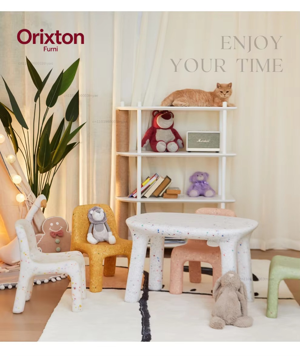 子供用学習机と椅子セット、背もたれ付き、かわいいロースツール - Kids Outdoor Furniture Set のレビューと価格