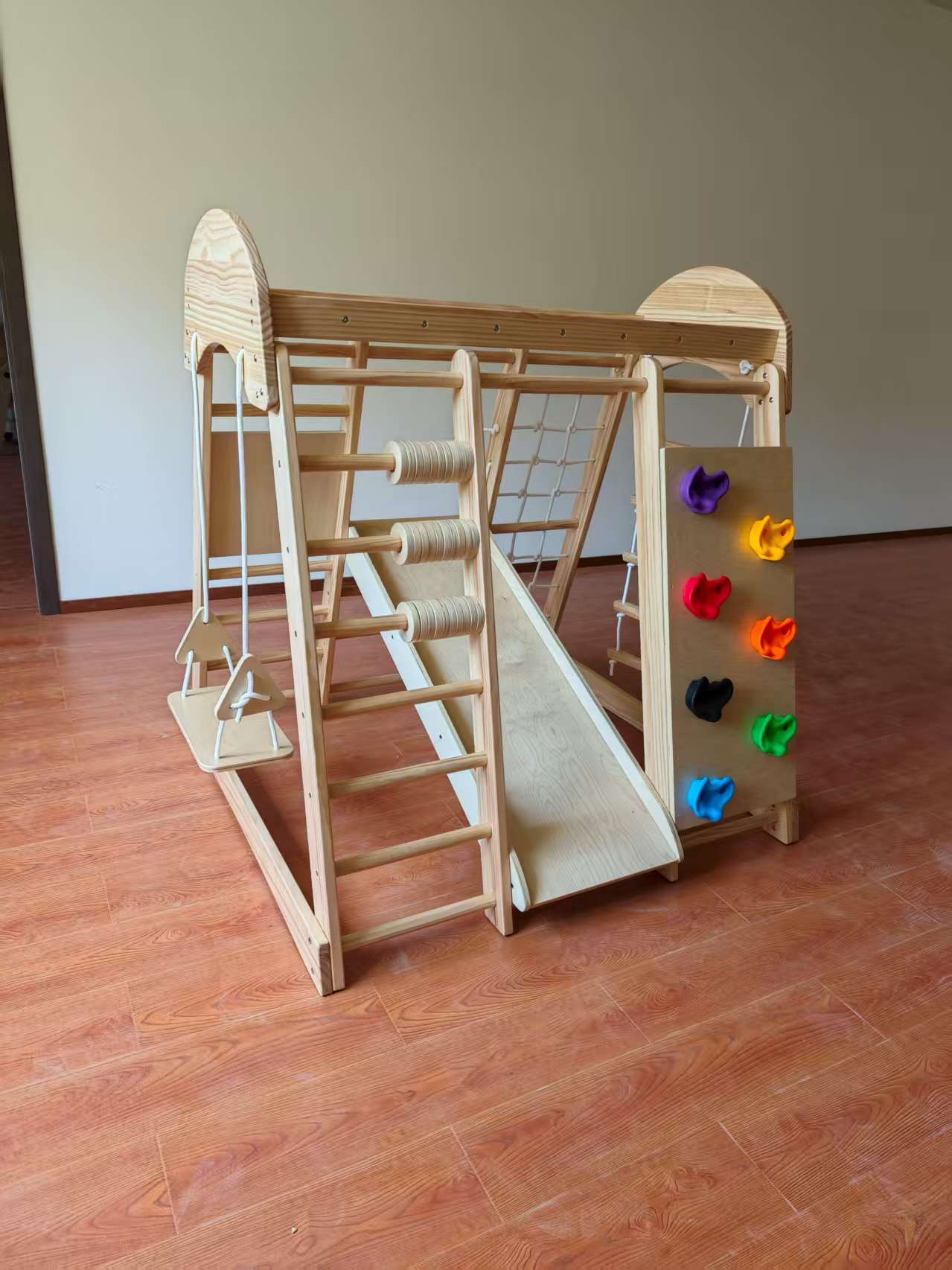 木製キッズクライミングフレーム、はしご、おもちゃ、クライムゲ - Kids Outdoor Climbing Frame のレビューと価格