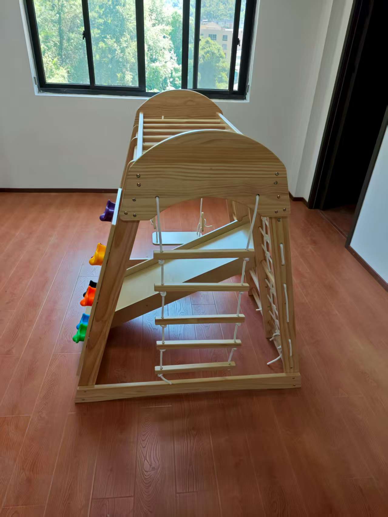 木製キッズクライミングフレーム、はしご、おもちゃ、クライムゲ - Kids Outdoor Climbing Frame のレビューと価格