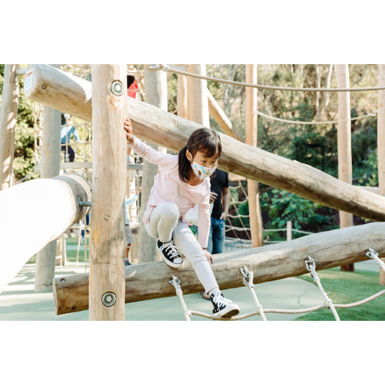 子供の遊び場屋外プレイセット木製木製教育ゲームバランスログウ - Kids Outdoor Climbing Frame のレビューと価格