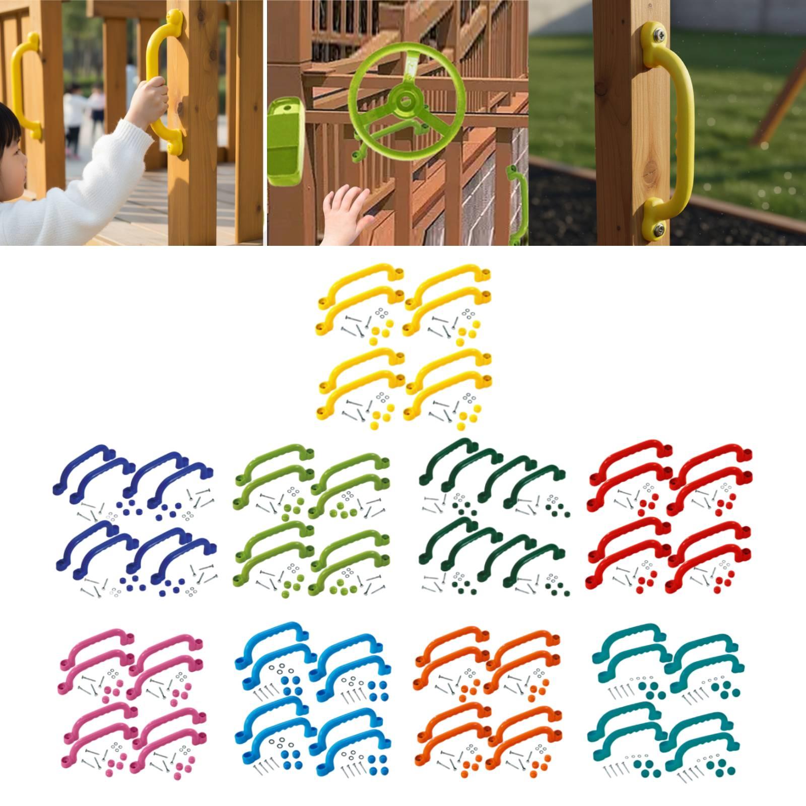 8ピースクライミングハンドル屋外プレイセット子供用遊び場アク - Kids Outdoor Climbing Frame のレビューと価格