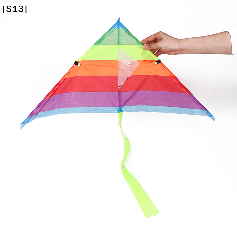 新しいカラフルな三角形の虹凧飛行おもちゃ子供用凧30メートル - Q Kids Outdoor のレビューと価格