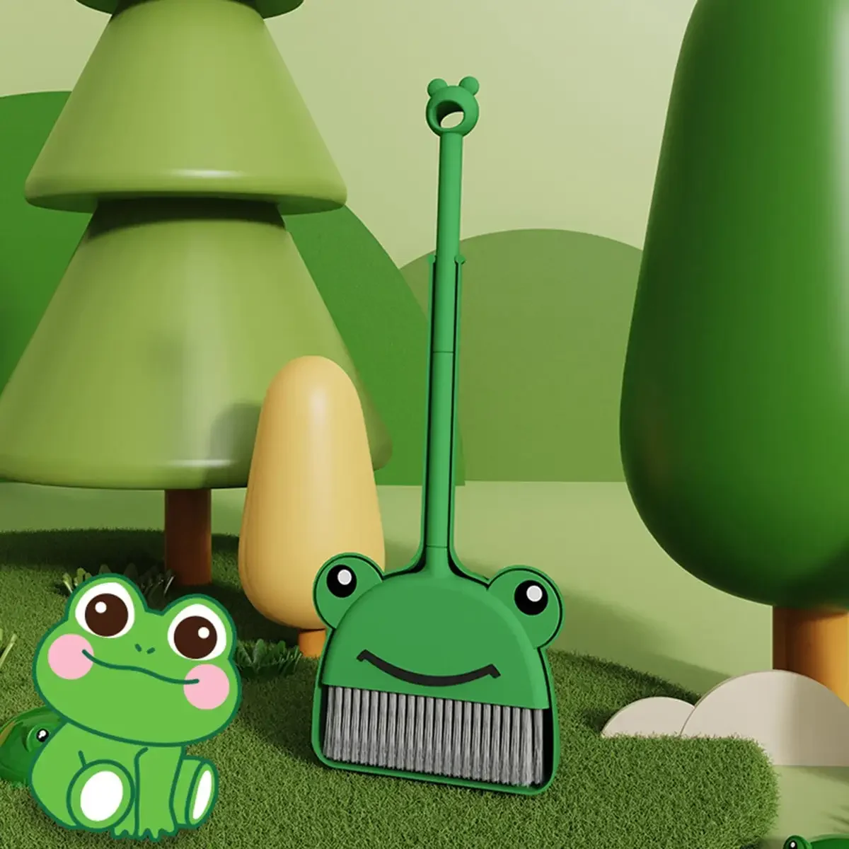 子供用ちりとり付きミニほうき1セット、小さなハウスキーピング - Kids Outdoor Broom のレビューと価格